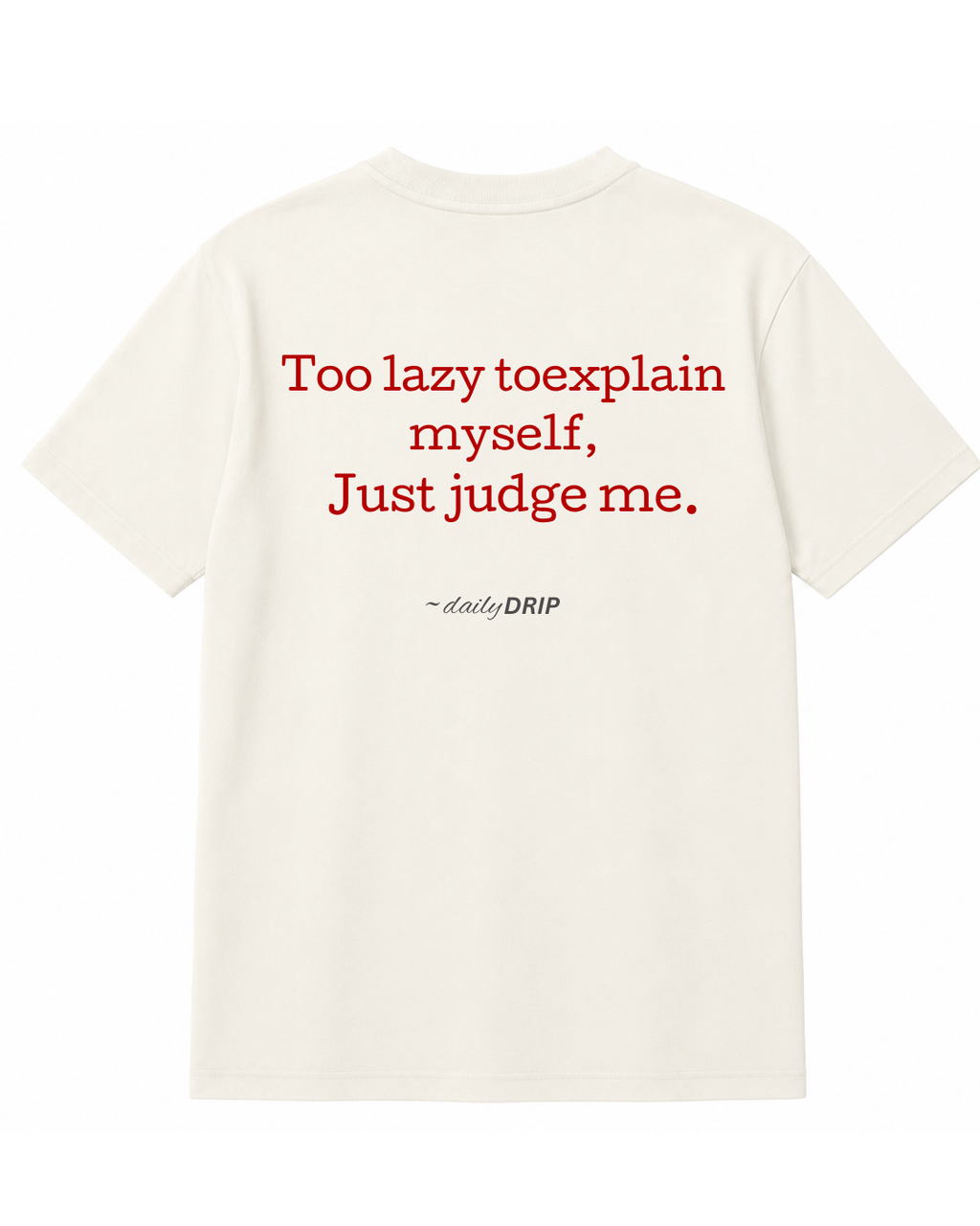 (WHITE) TOO LAZY TO EXPLAIN