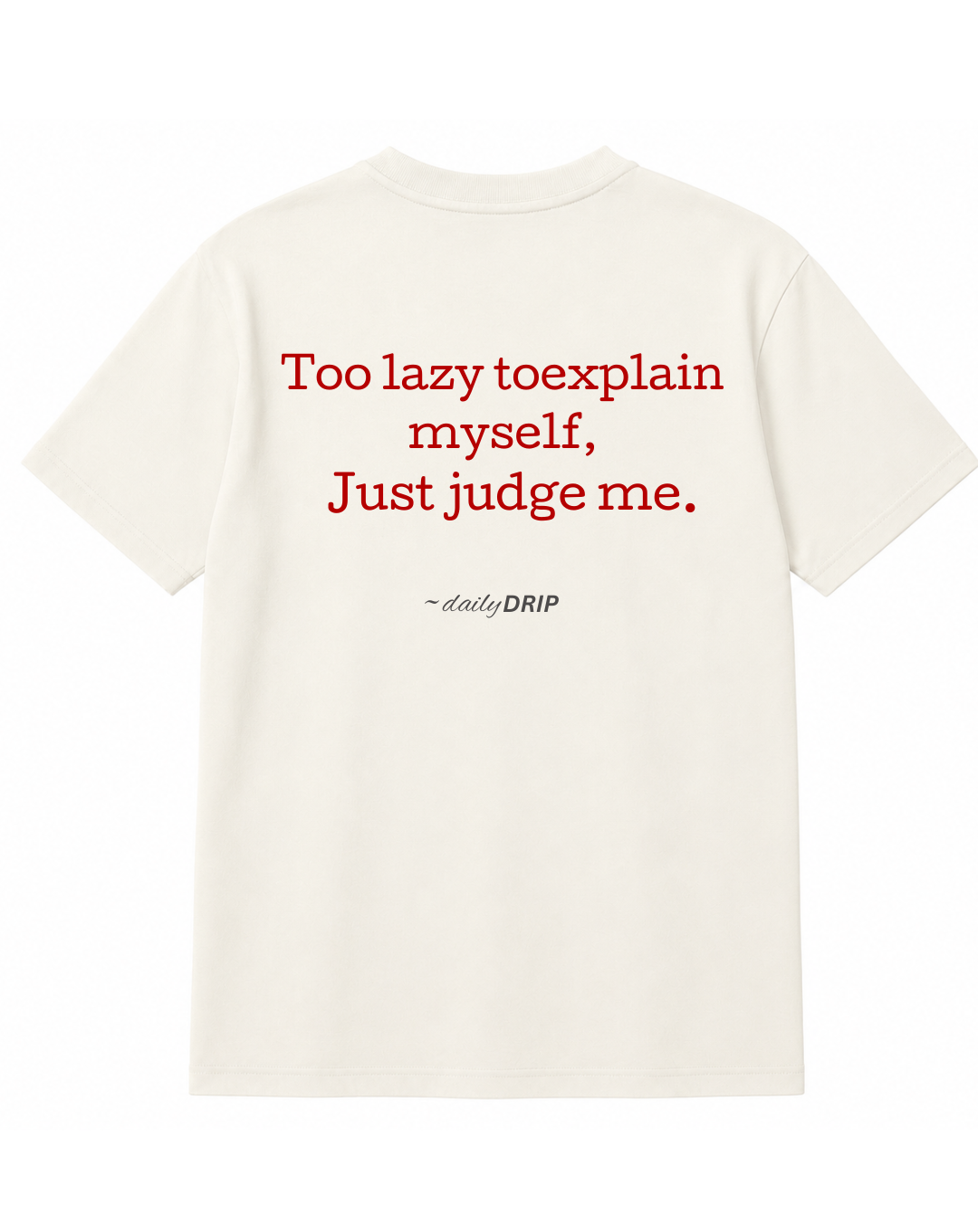 (WHITE) TOO LAZY TO EXPLAIN